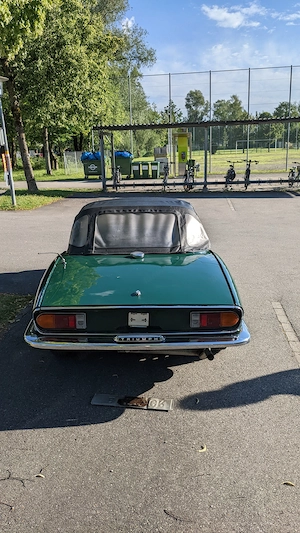 Triumph Spitfire Mk IV, Bj. 1972   British Racing Green, nur 38.856 km, frisch vorgeführt Bild 3