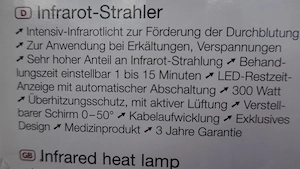 Beurer IL 50, Infrarotlampe , Medizinprodukt, inkl. Schutzbrille Bild 7