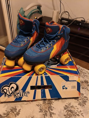 Rio Roller Discoroller "Blueberry" Quad Skates - Gr. 38 (UK 5) - Neuwertig   Nur 2x getragen! Inkl.  Bild 5