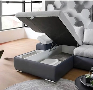 Xora Ecksofa in Hellgrau  Dunkelgrau Bild 3