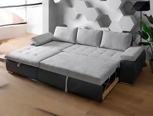 Xora Ecksofa in Hellgrau  Dunkelgrau