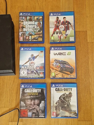 Playstation 4 + 2 originale Controller + 6 Spiele Bild 4