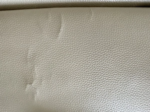 Couch beige Kunstleder Bild 2