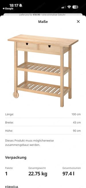 Ikea Förhöja Servierwagen Bild 3