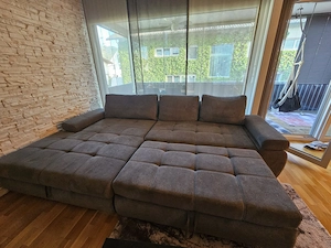 Hochwertiges Carryhome Ecksofa (Grau) mit Schlaffunktion & Stauraum   Top-Zustand (NP 1.099  )! Bild 3