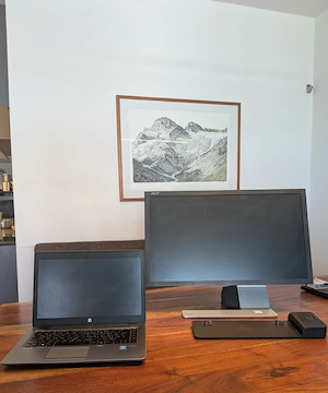 HP Elite Book 840 mit externen Monitor und Dockingstation Bild 2