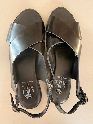 leder sandalen schwarz  Bild 4
