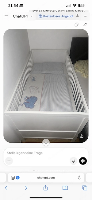 Babybett  Kinderbett zu verschenken Bild 2