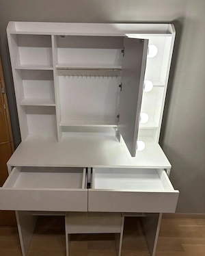 Schminktisch mit Spiegel und heller LED Beleuchtung Bild 3