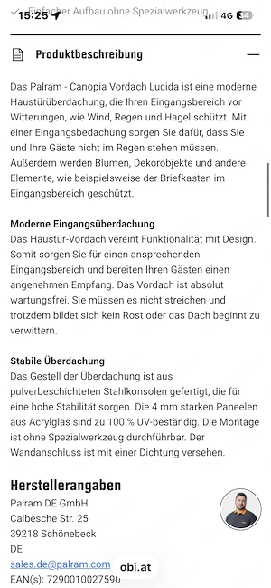 Vordach Haustüre Bild 7