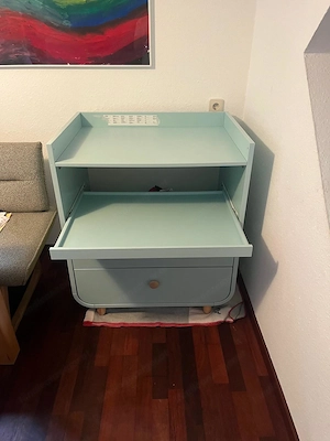 Wickeltisch Myllra mit Schubladen blau 85 79 97cm Bild 3