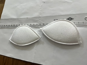 BH-Einlagen   Push-up Pads in weiß von Größe 80A 1 Paar Bild 2