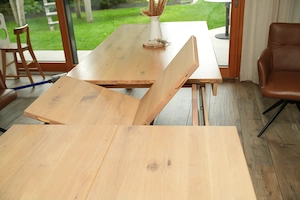 Esstisch Eiche Massiv + 2x Auszug in top Zustand Bild 5