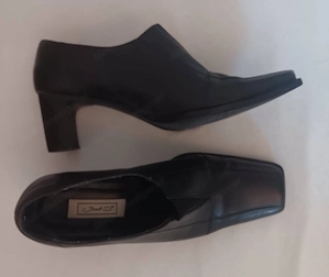 Janet-D. Echtleder-Pumps - fast neu & moderater Absatz