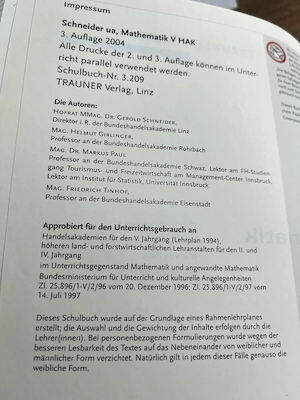 Mathematik III Trauner Verlag Schulbuch HAK LW Bild 2