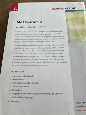 Mathematik III Trauner Verlag Schulbuch HAK LW Bild 3