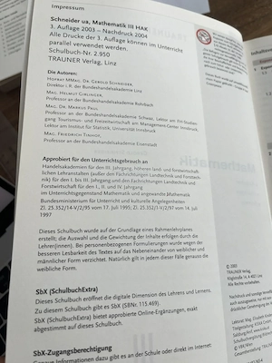 Mathematik III Trauner Verlag Schulbuch HAK LW Bild 2