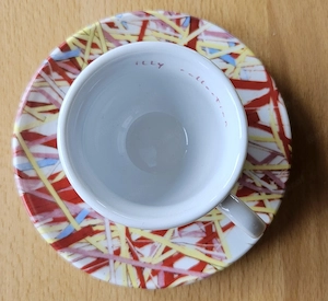 illy Collection 1996 Espressotasse mit Untertasse   James Rosenquist   Original Bild 2