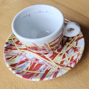 illy Collection 1996 Espressotasse mit Untertasse   James Rosenquist   Original