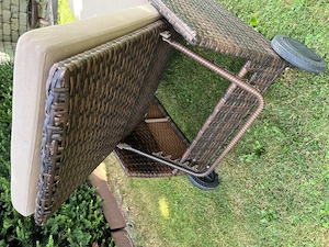 Gartenliege mit verstellbarer Rückenlehne und Auflage Bild 5