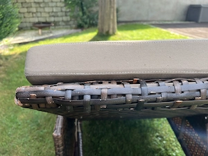 Gartenliege mit verstellbarer Rückenlehne und Auflage Bild 2