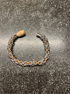 Damenarmband silber roségold mit Magnetverschluss Bild 2