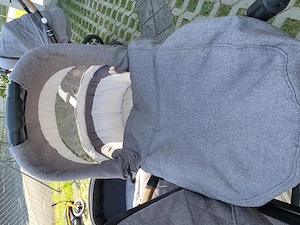 Geschwister- Zwillingskinderwagen mit Handbremse   1 Babywanne & 2 Sportsitze Bild 2