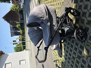 Geschwister- Zwillingskinderwagen mit Handbremse   1 Babywanne & 2 Sportsitze Bild 8