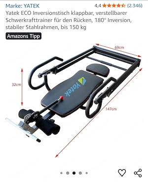 Inversionstisch klappbar Bild 4