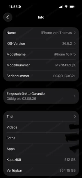 Iphone 16 pro inkl. Torras Schutzhülle und Folie mit Blickschutz Bild 9