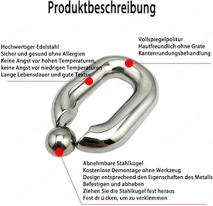 Hoden Gewicht Anhänger Stretcher Edelstahlt  Bild 2