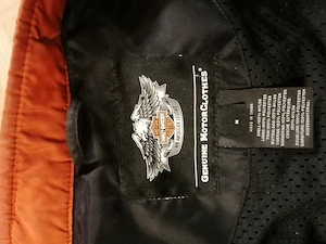 Harley Davidson Jacke schwarz orange Bild 3