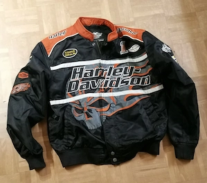 Harley Davidson Jacke schwarz orange Bild 2