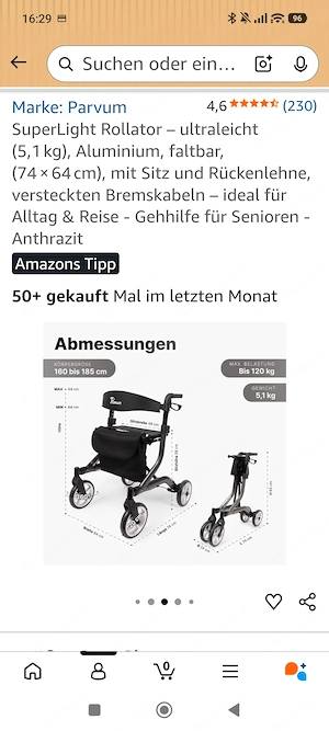 SuperLight Rollator   ultraleicht Bild 2