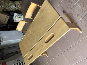 Kinder Schulbank mit zwei Stühlen Bild 2