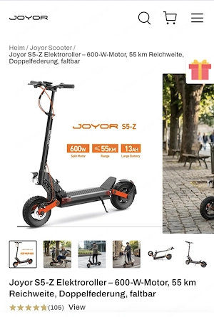 Neuer E Scooter Joyor S5Z
