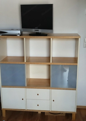 Regal Schrank weiß Ahorn  Bild 2