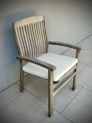 Teak Gartenstuhl   Sessel aus Teakholz * mit Auflagepolster * Massiv Bild 2