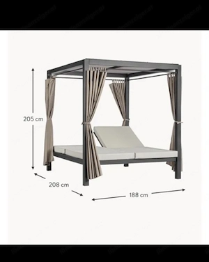 Daybed   Sonnenbett inkl. Vorhänge Bild 3