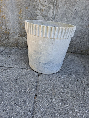 Vintage Pflanzgefäß   Blumentopf   Faserzement, konisch, Eternit-Stil Bild 2