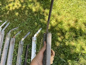 Zaunpfähle aus Stahl massiv, schwer Bild 4