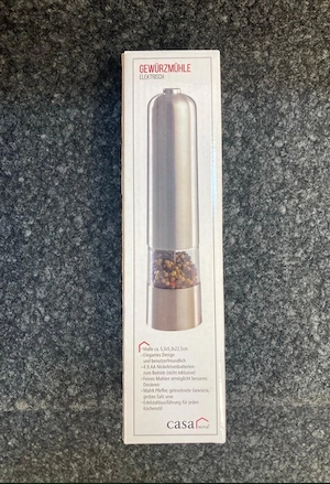Gewürzmühle Elektrisch Farbe silber Neu
