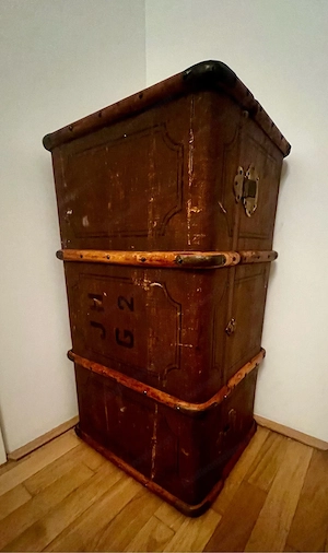 Antiker Übersee-Reisekoffer aus den Goldenen 20ern - Vin Bild 4