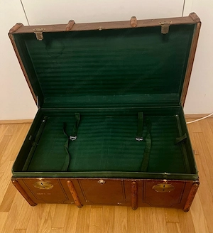 Antiker Übersee-Reisekoffer aus den Goldenen 20ern - Vin Bild 2