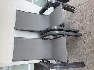 6 Alu Stapelstühle anthrazit grau Bild 2