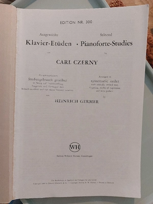 Notenbuch Carl CZERNY Bild 2
