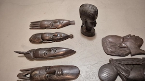 Afrikanische geschnitzte Masken   11 Stk aus Nachlass Bild 3