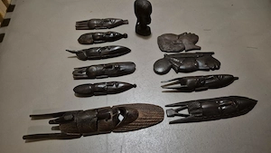 Afrikanische geschnitzte Masken   11 Stk aus Nachlass Bild 2
