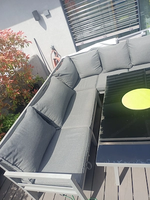 Garten-Ess-Lounge Möbel aus Alu in sehr gepflegtem Zustand  Bild 3