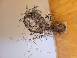 Drahtskulptur, Deko, Möbel, Draht, Kunst, Plastik, Skulptur Bild 3